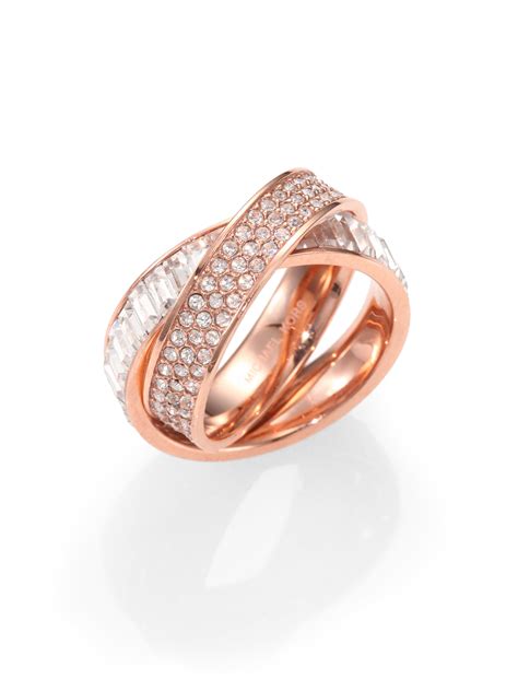 michael kors rose gold brillant romance ring|14K Rose Gold.